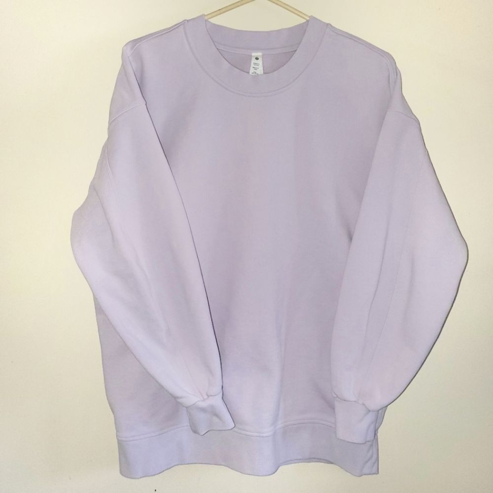 Lululemon Perfectly Oversized Crew Crewneck Pullover Sweatshirt Lavender Dew 6